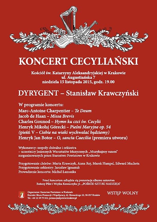 Koncert Cecyliański 15 listopada