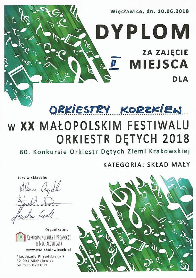 dyplom orkiestra Korzkiew